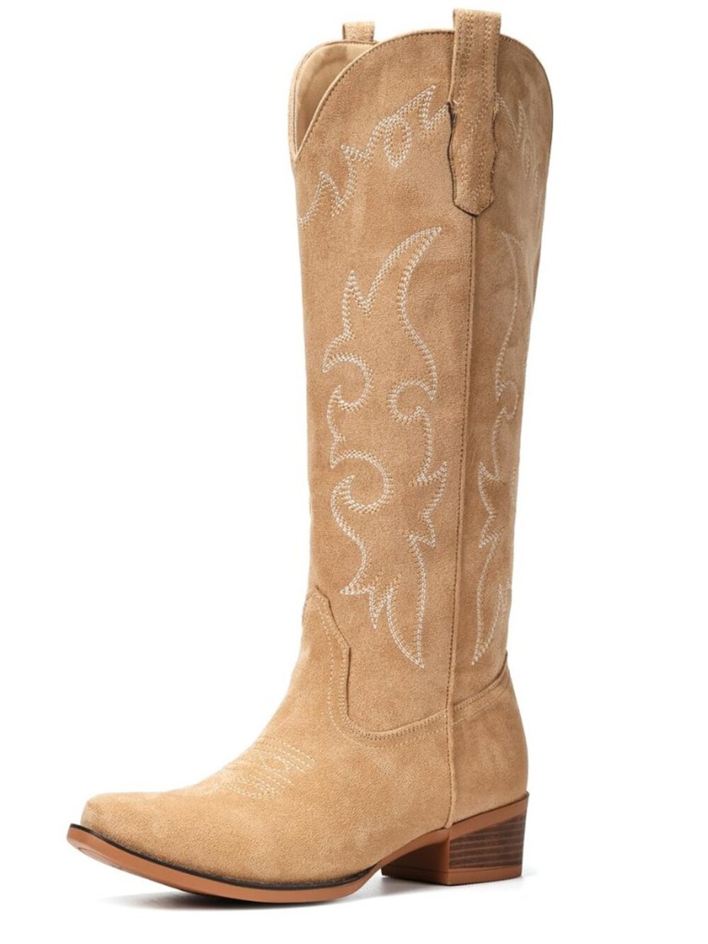 Suede Cowboy Boots for Women Knee High Western Cowgirl Boots